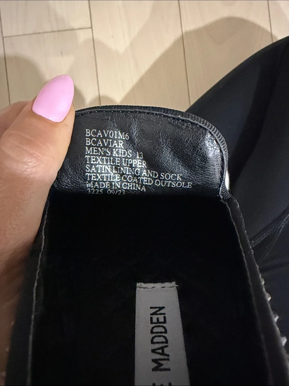 Steve Madden Black Studded Slip-On Loafers